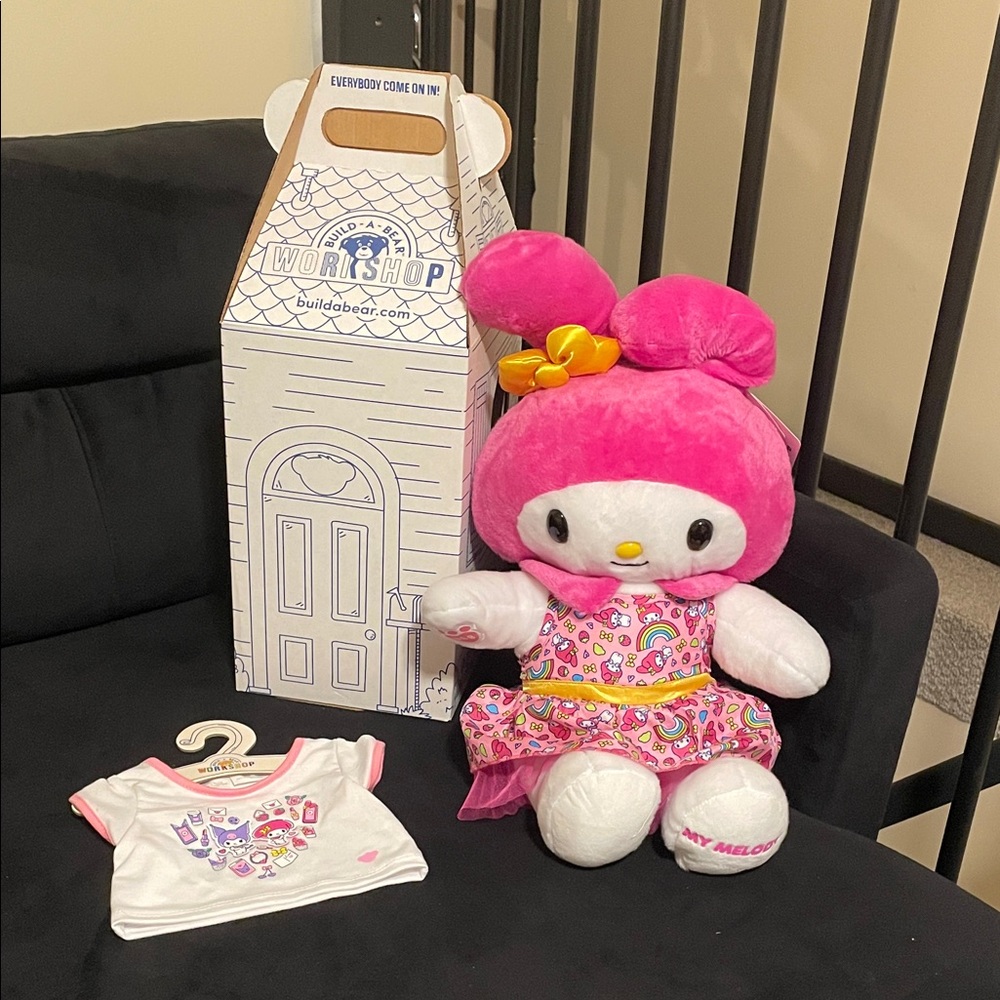 Hello Kitty Build-A-Bear My Melody Pink and White Plush Toy